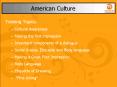 American Culture Sensitization
