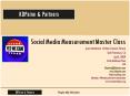 Social Media Measurement Master Class A presentation to New Comms Forum San Francisco, CA April, 200