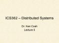 ICS362 Distributed Systems