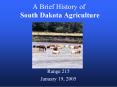A Brief History of South Dakota Agriculture