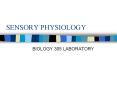 SENSORY PHYSIOLOGY