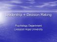 Leadership Decision Making