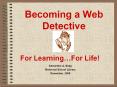 Becoming a Web Detective