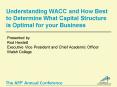 Understanding WACC and How Best to Determine What Capital Structure is Optimal for your Business