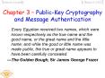 Chapter 3 PublicKey Cryptography and Message Authentication