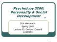 Psychology 3260: Personality
