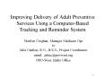 Improving Delivery of Adult Preventive Services Using a ComputerBased Tracking and Reminder System
