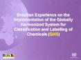 Brazilian Experience on the Implementation of the Globally Harmonized System for Classification and