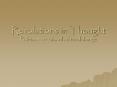 Revolutions in Thought Political turmoil and cultural change