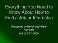 Everything You Need to Know About How to Find a Job or Internship