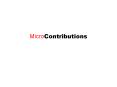 MicroContributions