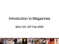 Introduction to Magazines