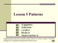 Lesson 5 Patterns