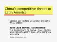 Chinas competitive threat to Latin America