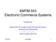 EMTM 553 Electronic Commerce Systems