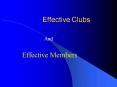 Effective Clubs