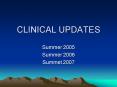 CLINICAL UPDATES