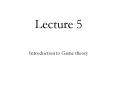 Introduction to Game theory