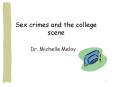 Sex crimes and the college scene