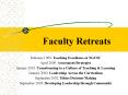Faculty Retreats
