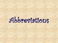 Abbreviations