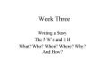 Week Three