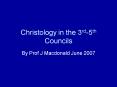 Christology in the 3rd5th Councils