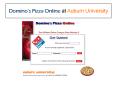 Dominos Pizza Online at Auburn University