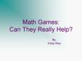 Math Games: Can They Really Help