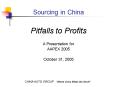 Sourcing in China