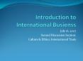 Introduction to International Busienss