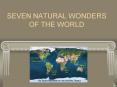SEVEN NATURAL WONDERS OF THE WORLD