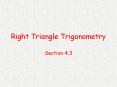 Right Triangle Trigonometry