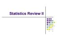 Statistics Review II