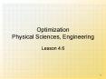 Optimization Physical Sciences, Engineering