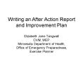 Writing an After Action Report and Improvement Plan