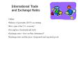 International Trade and Exchange Rates