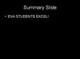Summary Slide