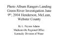 Photo Album Rangers Landing Green River Investigation June 9th, 2004 Henderson, McLean, Webster Coun