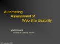 Automating Assessment of Web Site Usability