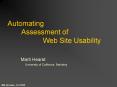 Automating Assessment of Web Site Usability