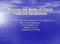 Proving the Deity of Christ from the Scriptures: Every matter must be established by the testimony o