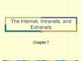 The Internet, Intranets, and Extranets
