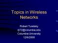Topics in Wireless Networks