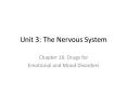 Unit 3: The Nervous System