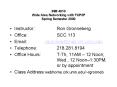 INM 4010 Wide Area Networking with TCPIP Spring Semester 2000