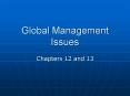 Global Management Issues