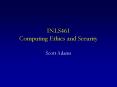 INLS461 Computing Ethics and Security