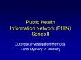 Public Health Information Network PHIN Series II
