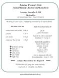 Palatine Womens Club Annual Charity Auction and Luncheon Saturday, November 8, 2008 The Cotillion 36